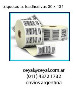 etiquetas autoadhesivas 30 x 131