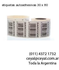 etiquetas autoadhesivas 30 x 80