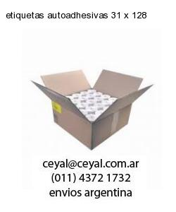 etiquetas autoadhesivas 31 x 128