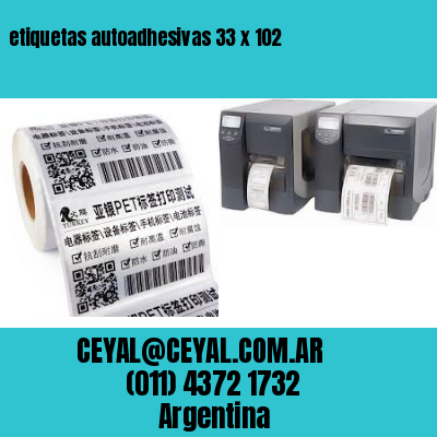 etiquetas autoadhesivas 33 x 102