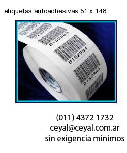 etiquetas autoadhesivas 51 x 148