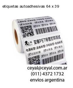 etiquetas autoadhesivas 64 x 39