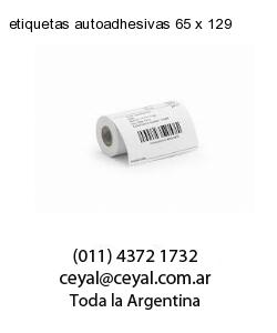 etiquetas autoadhesivas 65 x 129