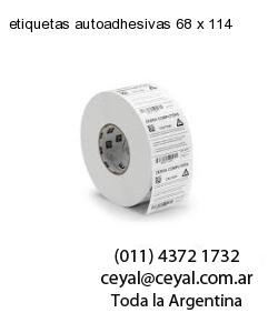 etiquetas autoadhesivas 68 x 114