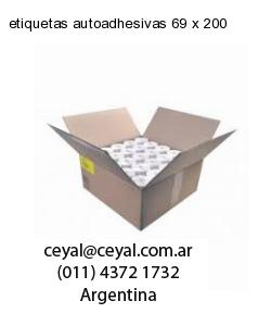 etiquetas autoadhesivas 69 x 200