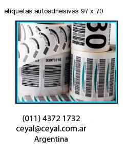 etiquetas autoadhesivas 97 x 70