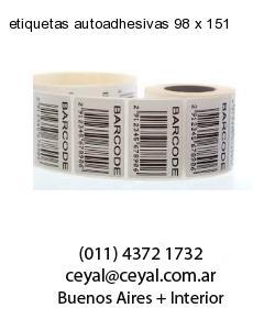 etiquetas autoadhesivas 98 x 151