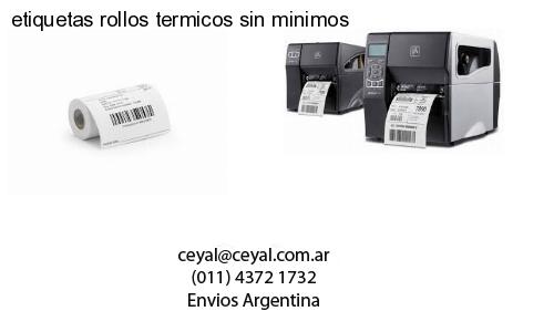 etiquetas rollos termicos sin minimos