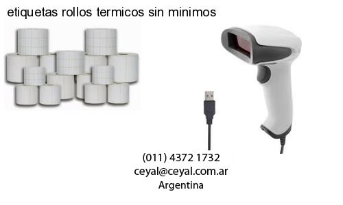 etiquetas rollos termicos sin minimos
