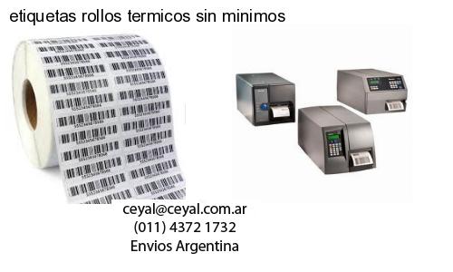 etiquetas rollos termicos sin minimos
