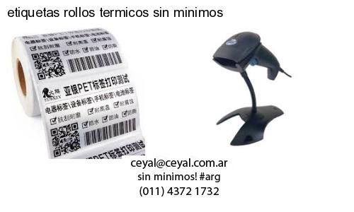 etiquetas rollos termicos sin minimos