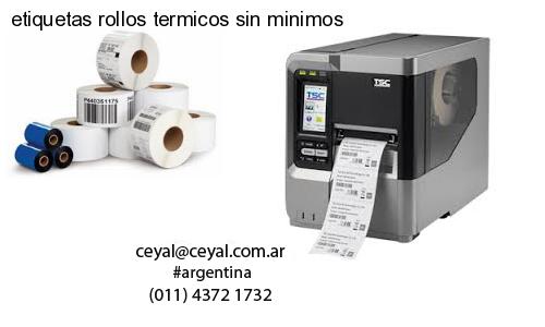 etiquetas rollos termicos sin minimos