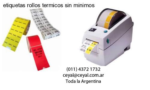 etiquetas rollos termicos sin minimos