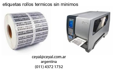 etiquetas rollos termicos sin minimos