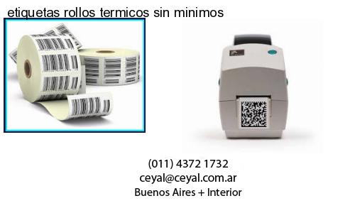 etiquetas rollos termicos sin minimos