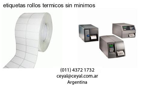 etiquetas rollos termicos sin minimos