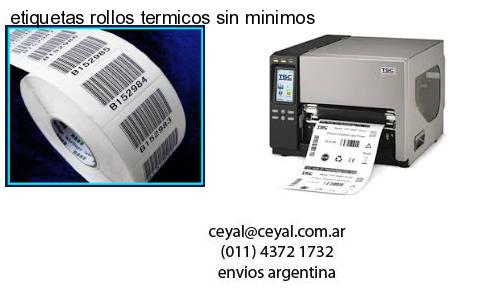 etiquetas rollos termicos sin minimos