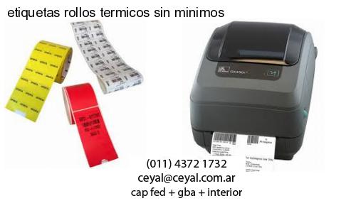 etiquetas rollos termicos sin minimos