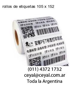 rollos de etiquetas 105 x 152