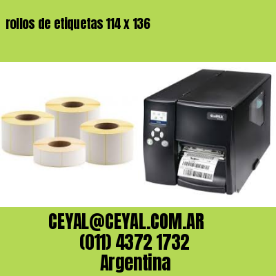 rollos de etiquetas 114 x 136