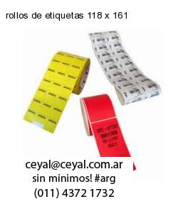 rollos de etiquetas 118 x 161