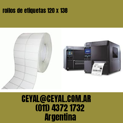rollos de etiquetas 120 x 138