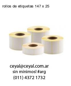 rollos de etiquetas 147 x 25