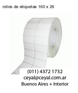 rollos de etiquetas 160 x 26