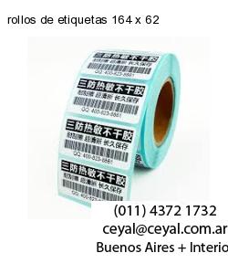 rollos de etiquetas 164 x 62