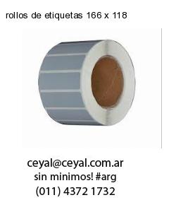 rollos de etiquetas 166 x 118