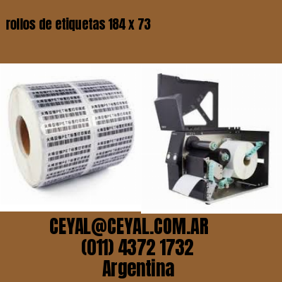 rollos de etiquetas 184 x 73