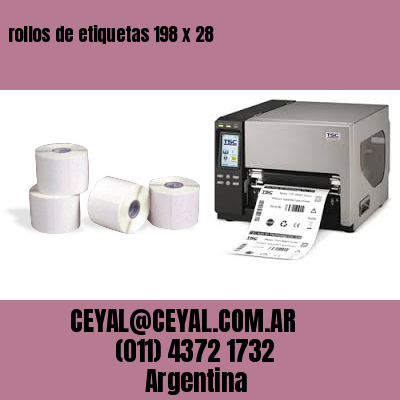rollos de etiquetas 198 x 28