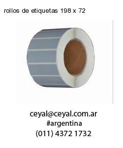 rollos de etiquetas 198 x 72