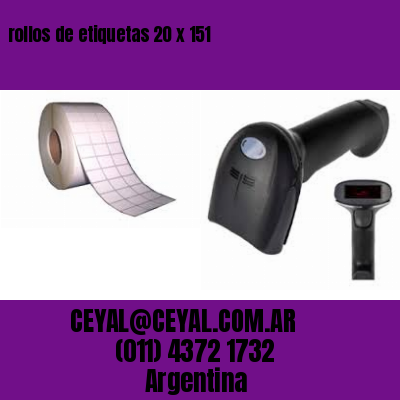 rollos de etiquetas 20 x 151