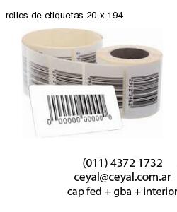 rollos de etiquetas 20 x 194