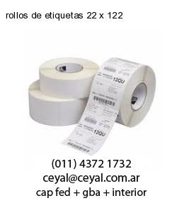 rollos de etiquetas 22 x 122