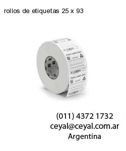 rollos de etiquetas 25 x 93