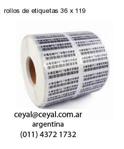 rollos de etiquetas 36 x 119