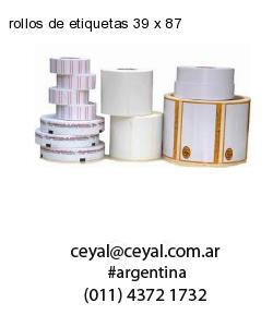rollos de etiquetas 39 x 87