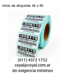 rollos de etiquetas 46 x 80