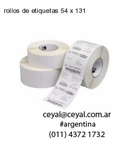 rollos de etiquetas 54 x 131
