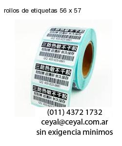 rollos de etiquetas 56 x 57