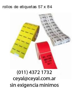 rollos de etiquetas 57 x 84
