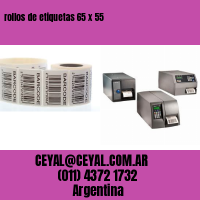 rollos de etiquetas 65 x 55