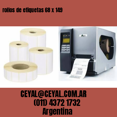 rollos de etiquetas 68 x 149