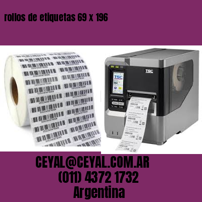 rollos de etiquetas 69 x 196
