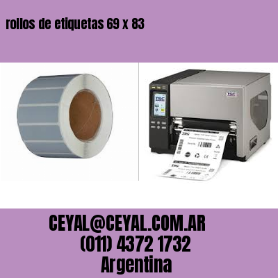 rollos de etiquetas 69 x 83