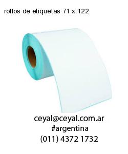 rollos de etiquetas 71 x 122