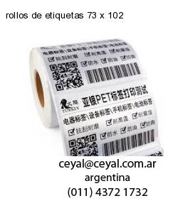rollos de etiquetas 73 x 102