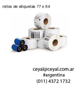 rollos de etiquetas 77 x 64